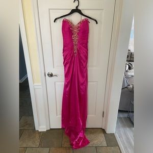 Pink Prom Dress with Jewels